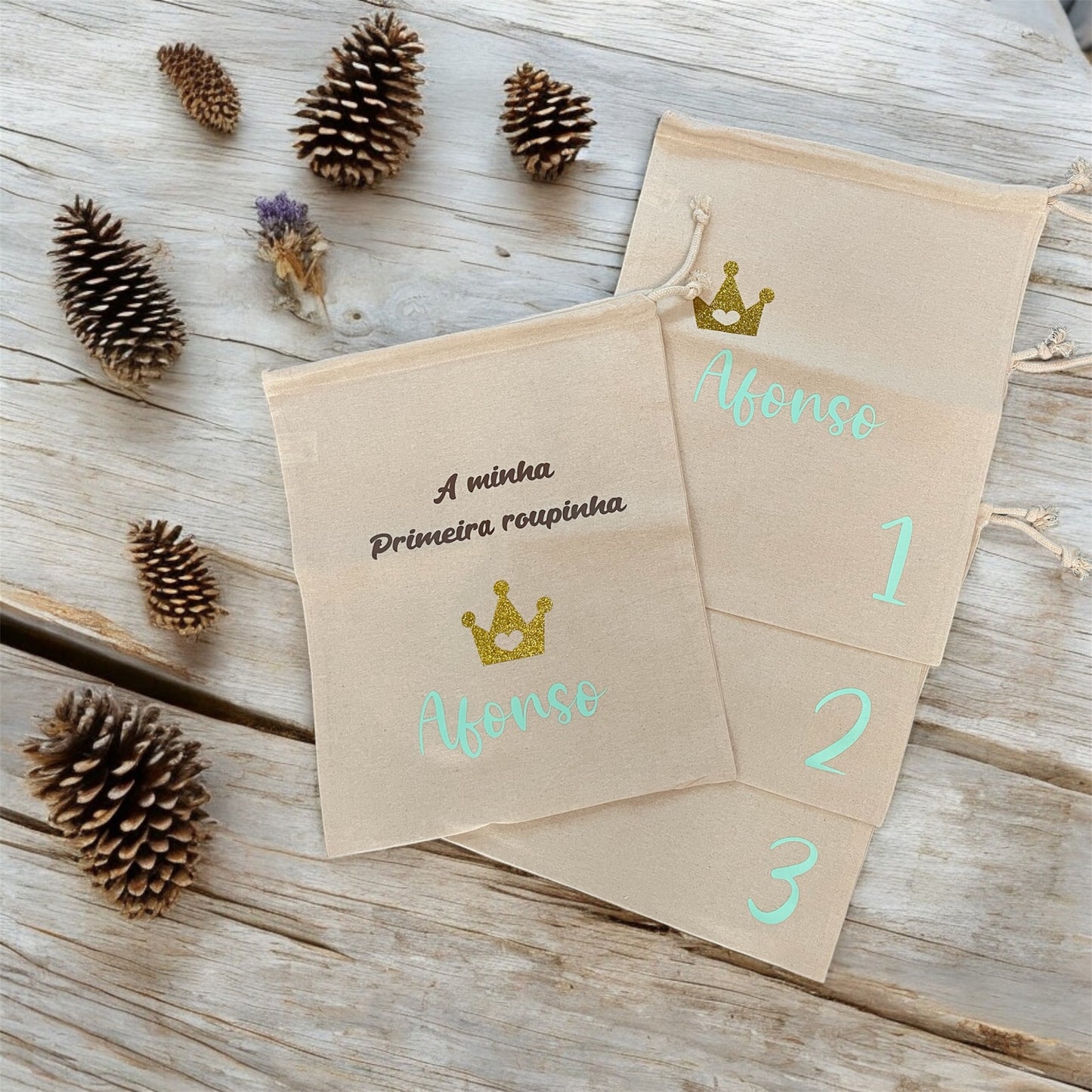 Pack of 4 "My First Outfit" bags + 3