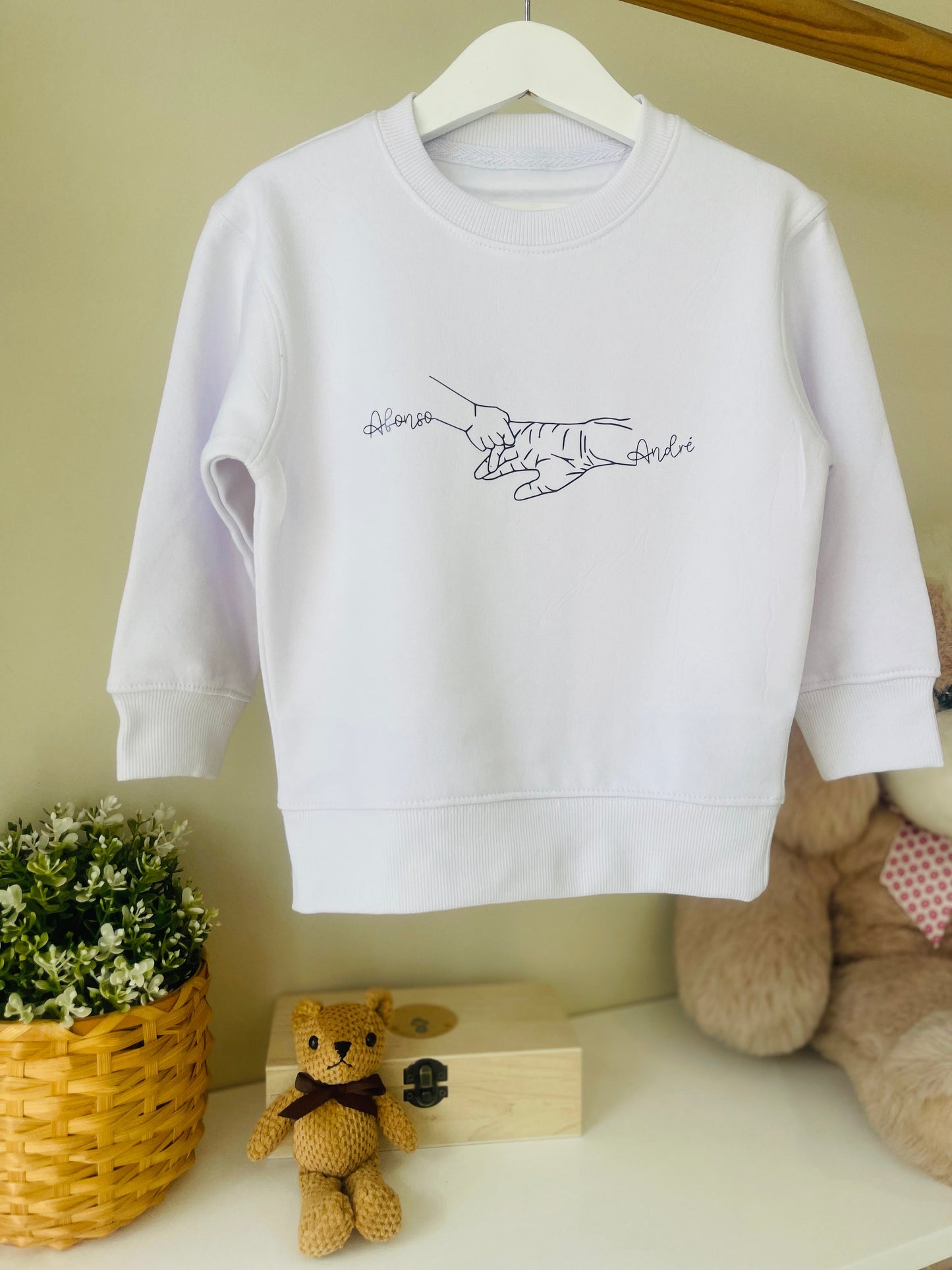 Hoodies Pai & filhos "Loving hands" (2 filhos)