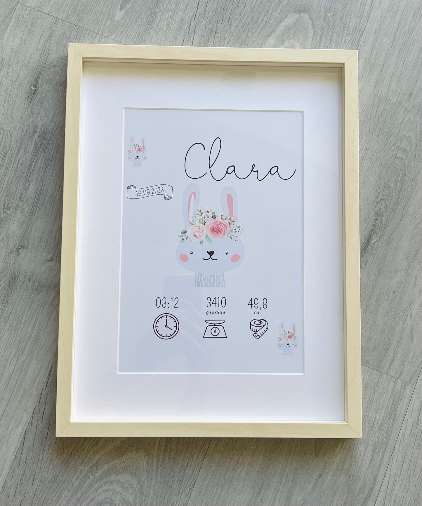 "My birth data" illustration - Rabbit model