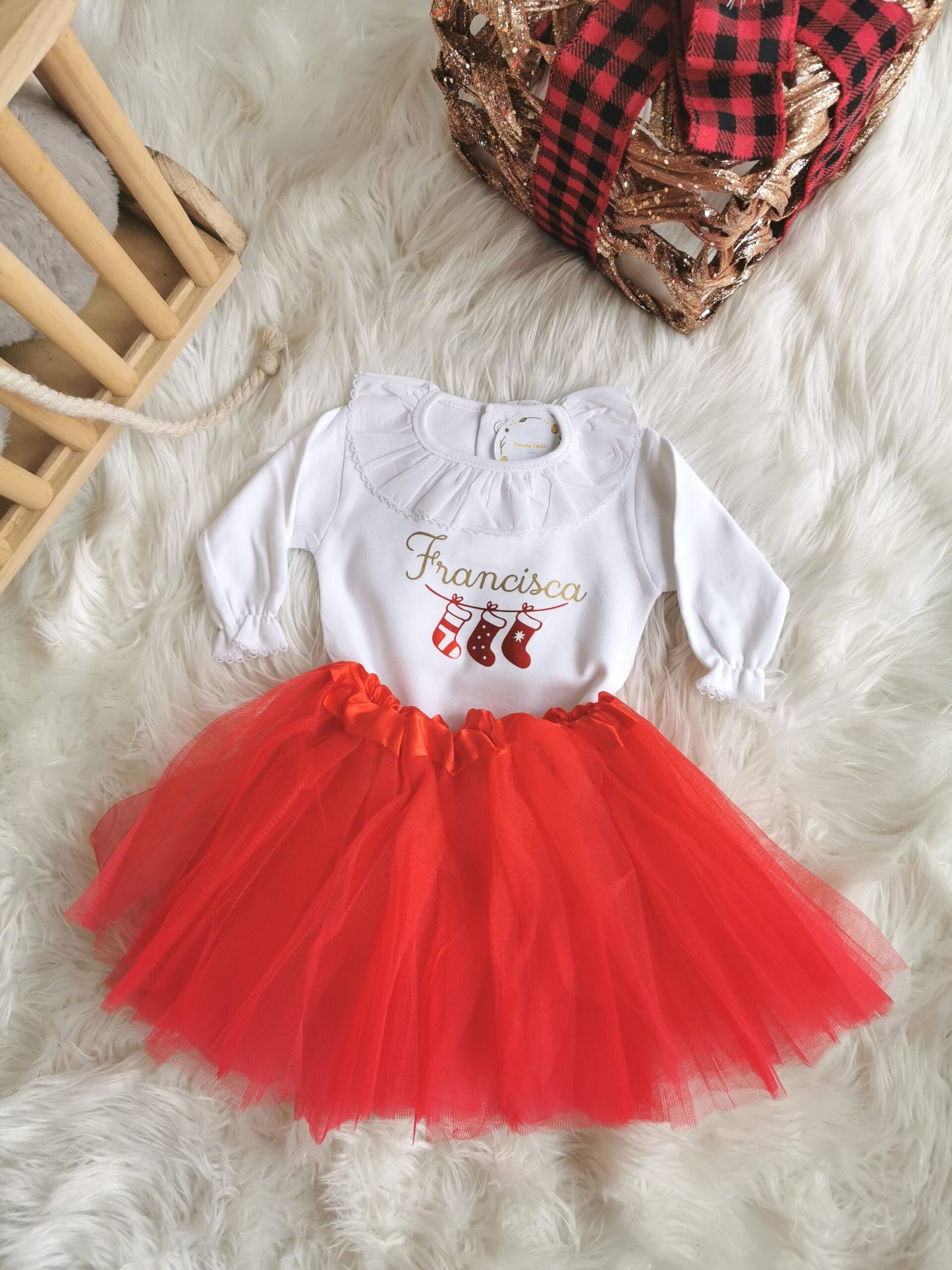 "Christmas happy socks" set - with baby's name