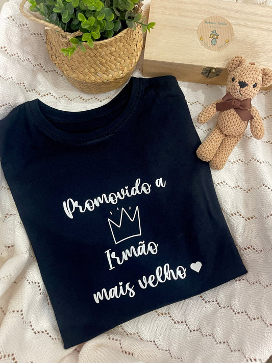 Tshirt criança "Promovido a irmão mais velho"