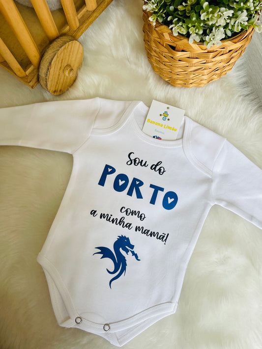 Body ou tshirt de bebé  "Sou do Porto, como a minha mamã"