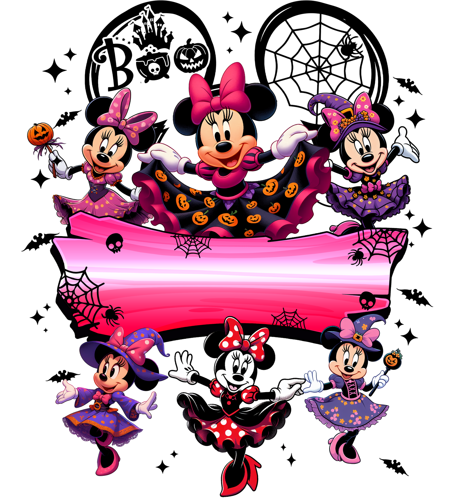 Halloween "MINNIE BOO" & tule preto