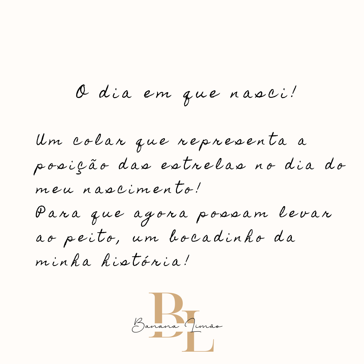 Colar "O dia em que o nosso bebé nasceu!"