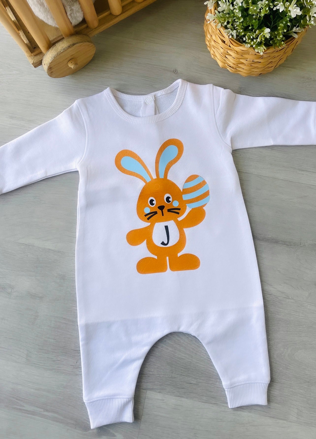 Babygrow "Funny bunny" - edição especial Páscoa - Banana Limão