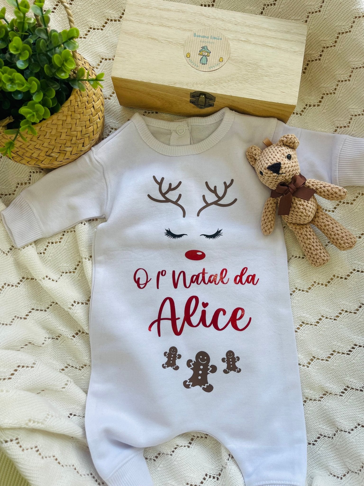 Babygrow "O Primeiro Natal" - Banana Limão