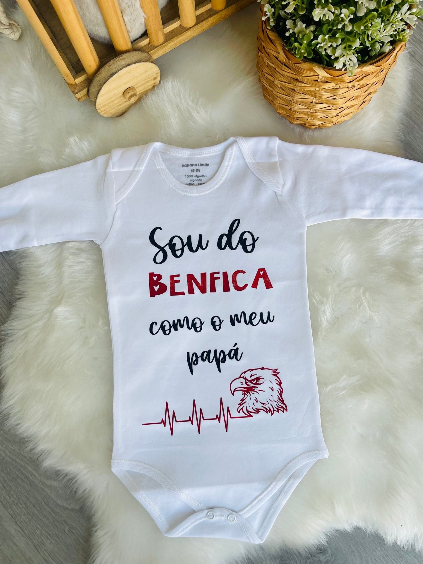 Body "Sou do Benfica, como o meu papá" - Banana Limão