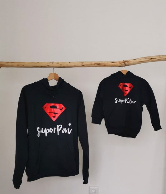 Hoodie "Super Pai & Super Filho/a"