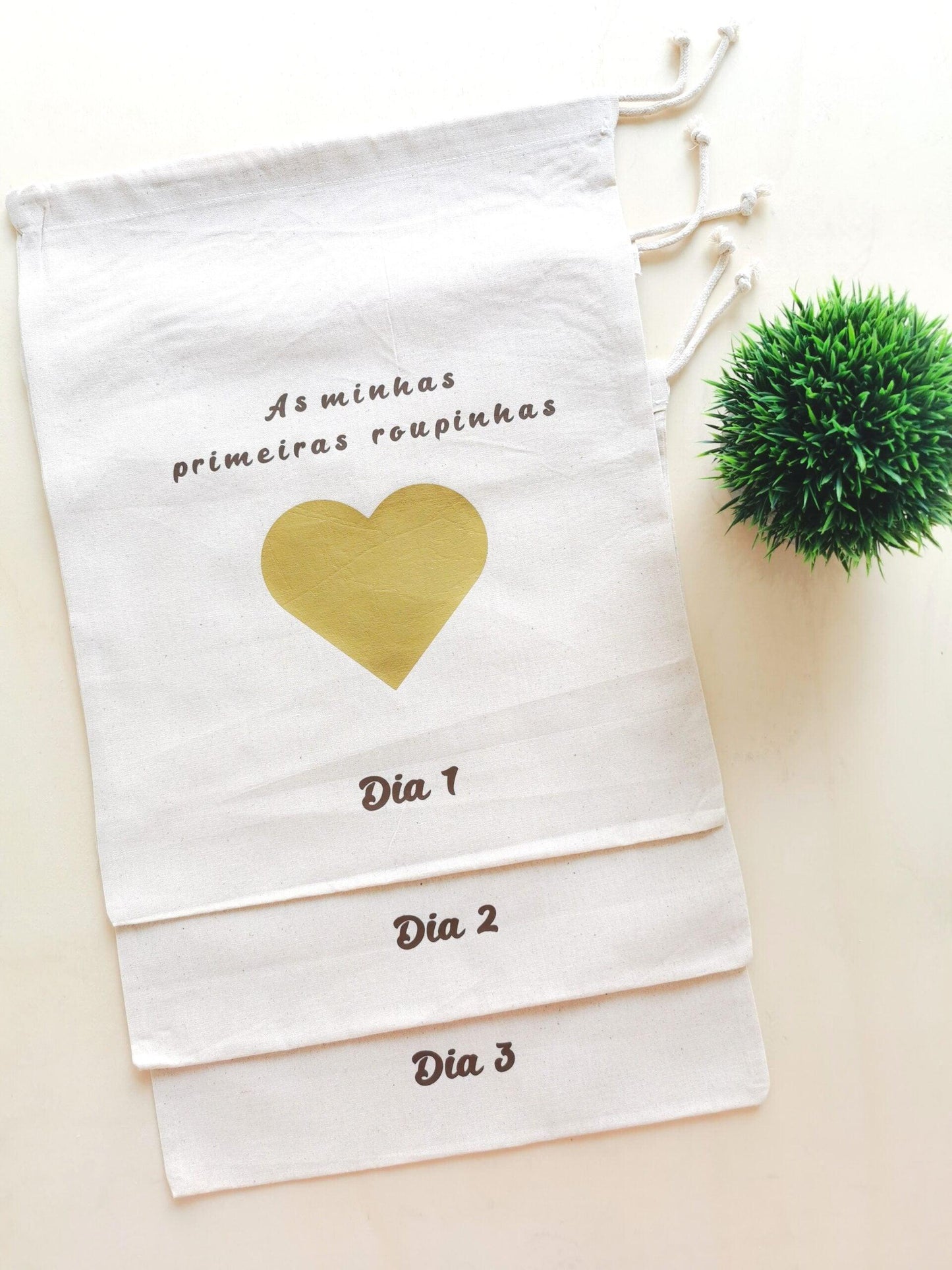 Pack Sacos de Nascimento "As minhas Primeiras Roupinhas" - Heart Edition