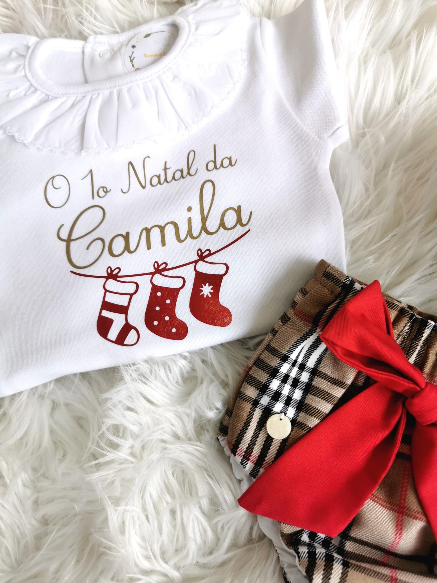 Conjunto "Red Christmas Bow Tie"