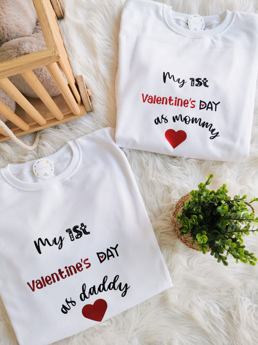 Hoodie "My 1st Valentine´s day as daddy/mommy"