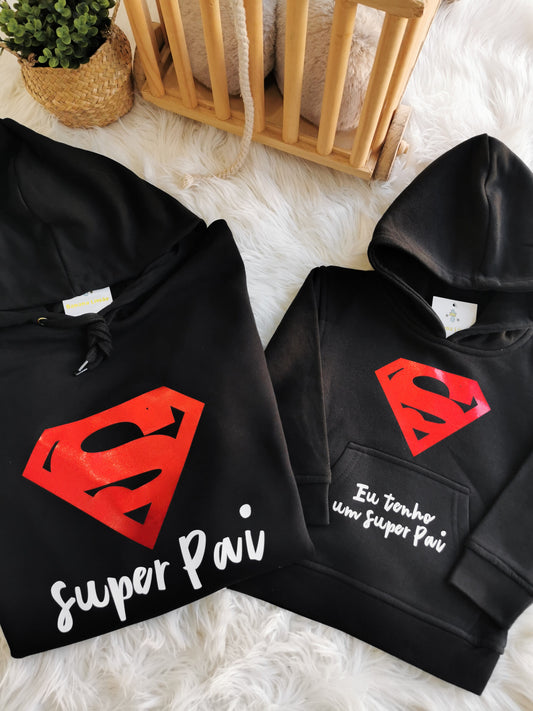 Packs hoodies "Super Pai & Eu tenho um Super Pai"